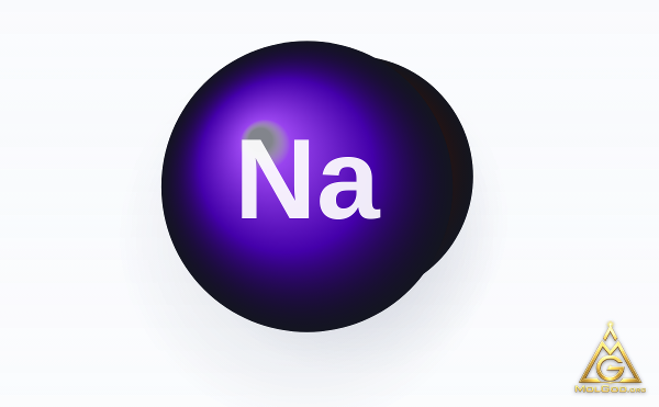 Sodium Bromide (CAS 7647-15-6) – space-filling 3D model, MolGod Viewer