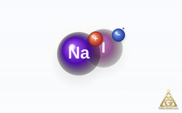 Sodium Iodide (CAS 7681-82-5) – ball-and-stick 3D model, MolGod Viewer