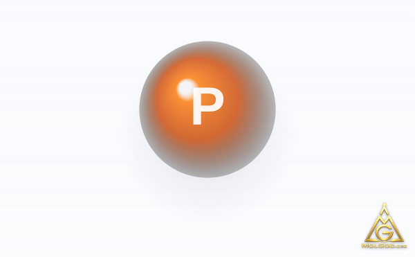 Phosphorus (CAS 7723-14-0) – ball-and-stick 3D model, MolGod Viewer