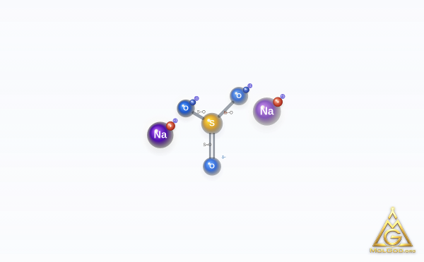 Sodium Sulfite (CAS 7757-83-7) – 2D structure, MolGod Viewer