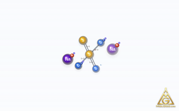 Sodium Thiosulfate (CAS 7772-98-7) – 2D structure, MolGod Viewer