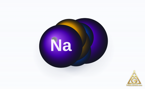 Sodium Thiosulfate (CAS 7772-98-7) – space-filling 3D model, MolGod Viewer