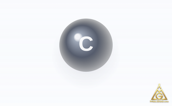 Graphite (CAS 7782-42-5) – ball-and-stick 3D model, MolGod Viewer